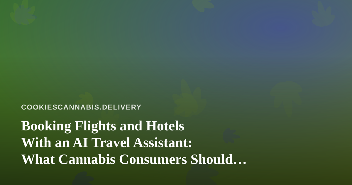 Booking Flights and Hotels With an AI Travel Assistant: What Cannabis Consumers Should Check First