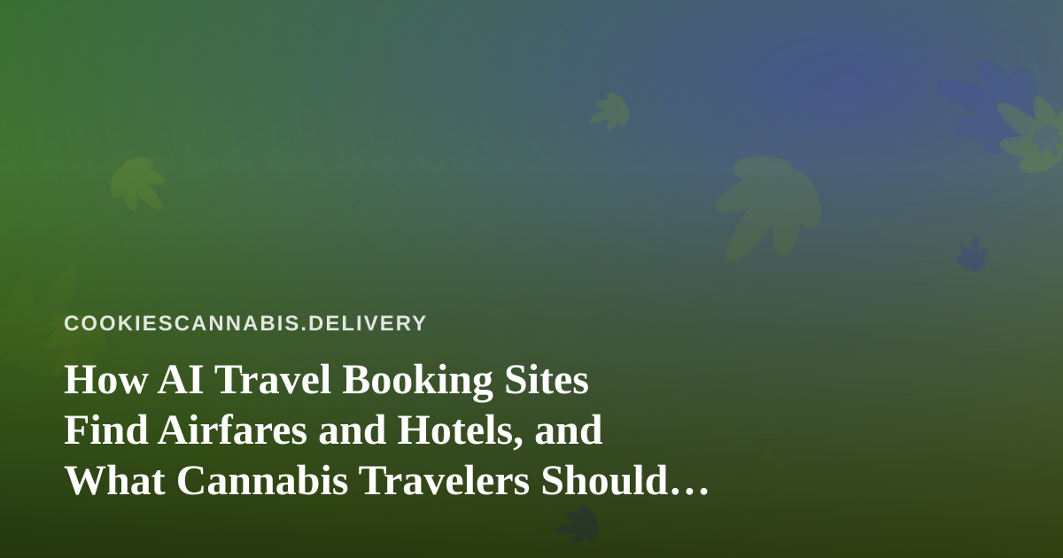 How AI Travel Booking Sites Find Airfares and Hotels, and What Cannabis Travelers Should Know Before They Book