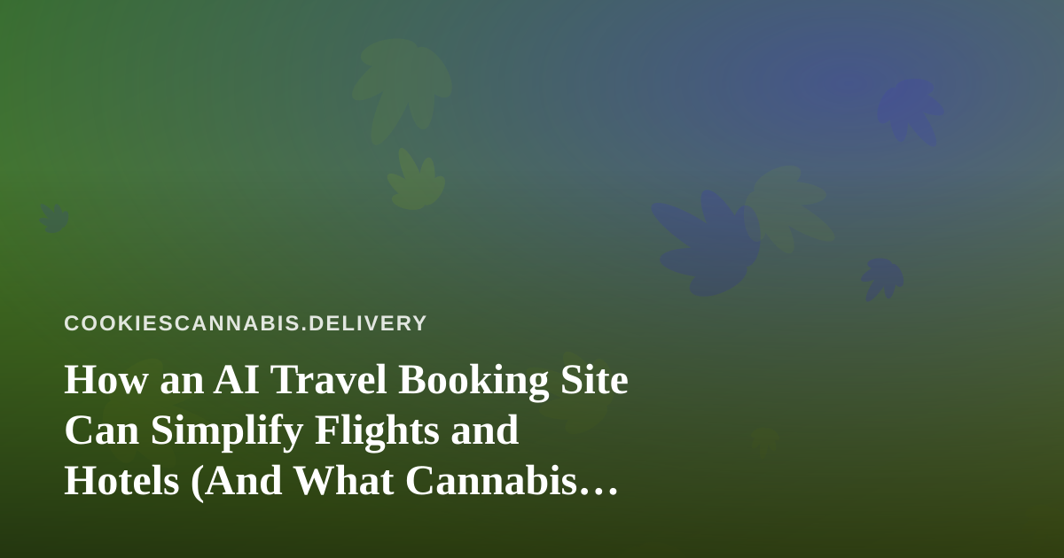 How an AI Travel Booking Site Can Simplify Flights and Hotels (And What Cannabis Travelers Should Know)