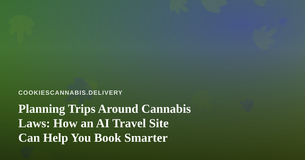 Planning Trips Around Cannabis Laws: How an AI Travel Site Can Help You Book Smarter
