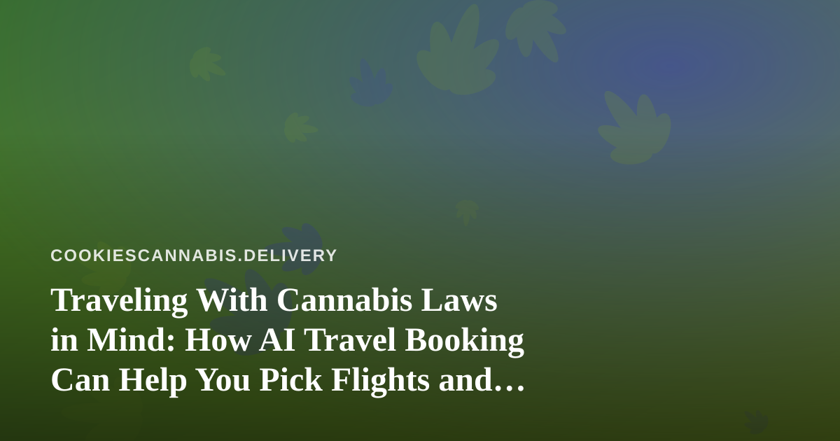 Traveling With Cannabis Laws in Mind: How AI Travel Booking Can Help You Pick Flights and Hotels
