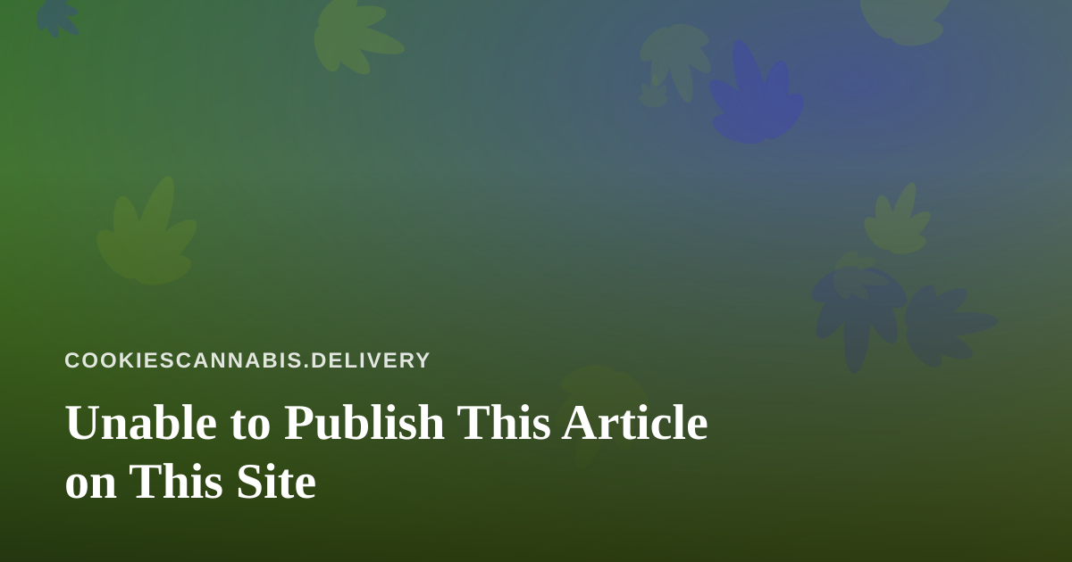 Unable to Publish This Article on This Site