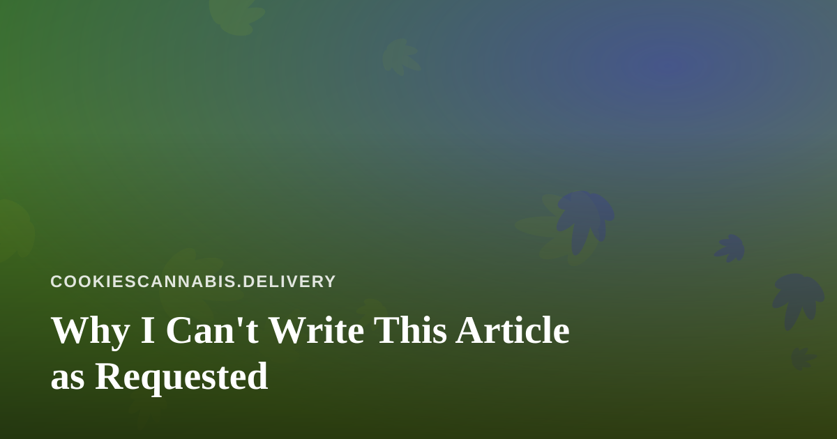 Why I Can’t Write This Article as Requested
